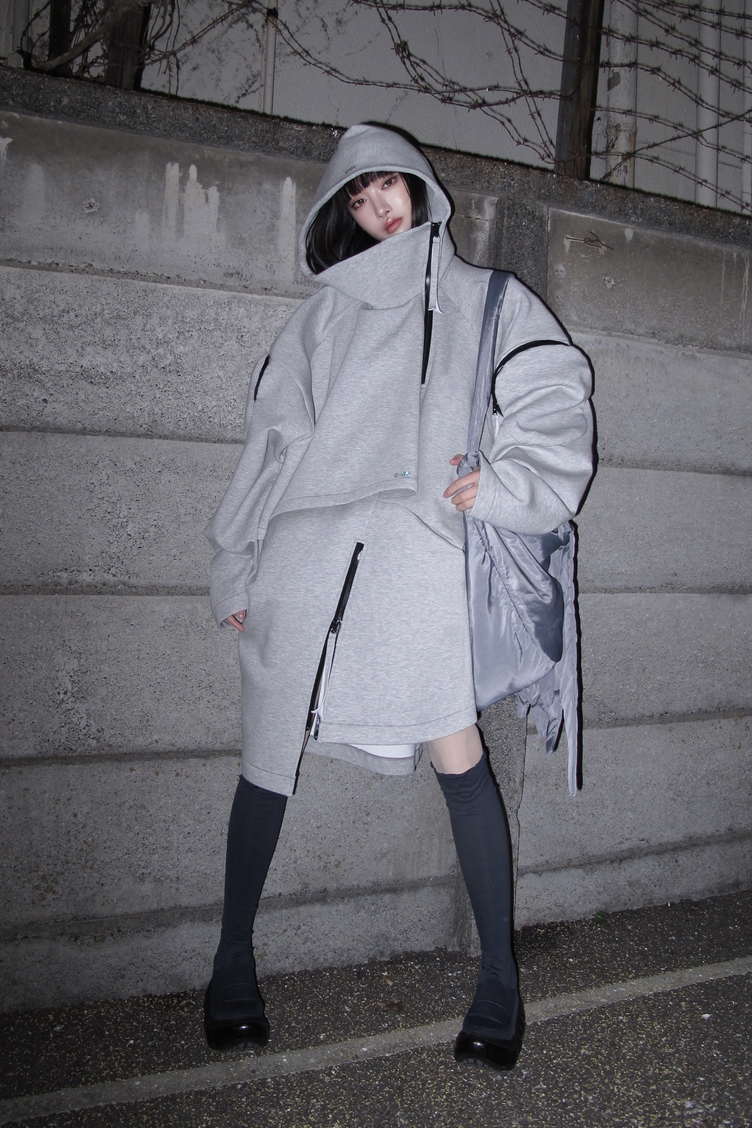 Neo-Trench Hybrid Oversize Hoodie